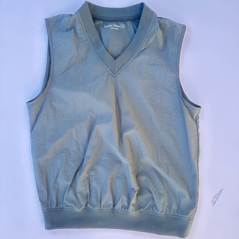 Outdoor Voices Vest Mens Small Rec Nylon Pullover Lightweight Hiking V Neck